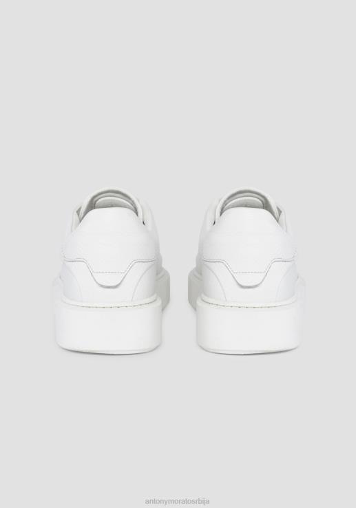 Antony Morato мушкарци артем ниске патике од 100% једнобојне коже са логотипом бео обућа D6D06297