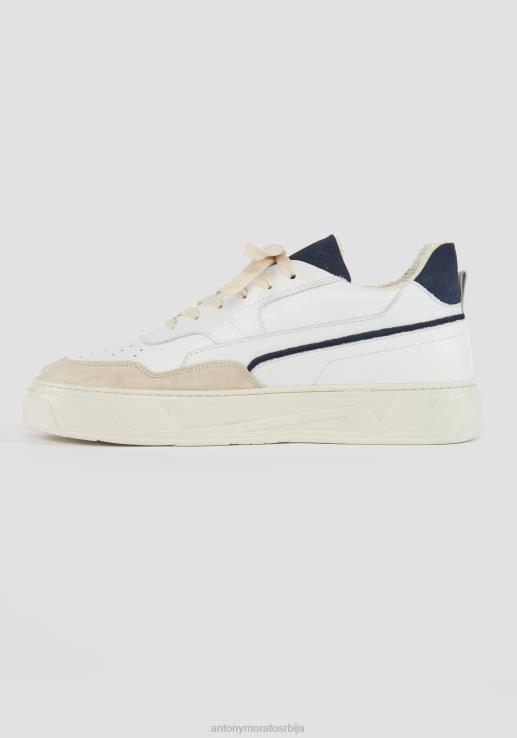 Antony Morato мушкарци 707 ниске кожне патике плаво мастило обућа D6D06289