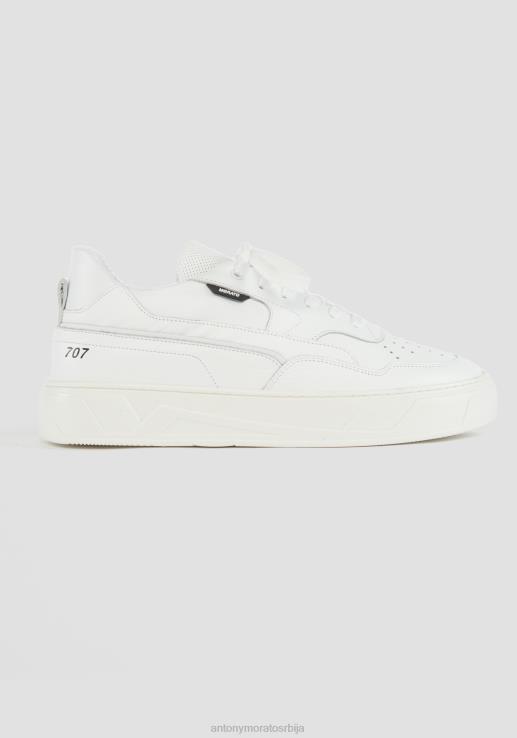 Antony Morato мушкарци 707 ниске кожне патике бео обућа D6D06296