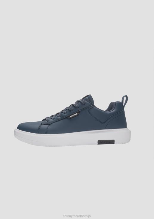 Antony Morato мушкарци Мадисон ниске патике од вештачке коже плаво мастило обућа D6D06291