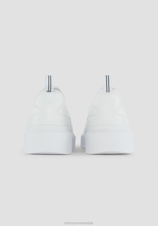 Antony Morato мушкарци барнет ниске патике од пресвучене вештачке коже са чарапама од растезљиве тканине у боји бео обућа D6D06320