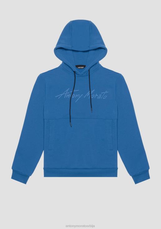 Antony Morato мушкарци дуксерица нормалног кроја од еластичне мешавине памука са везеним логом 7117 одећу D6D0649