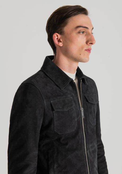 Antony Morato мушкарци Слим-Фит оригинална кожна јакна 9074 одећу D6D062