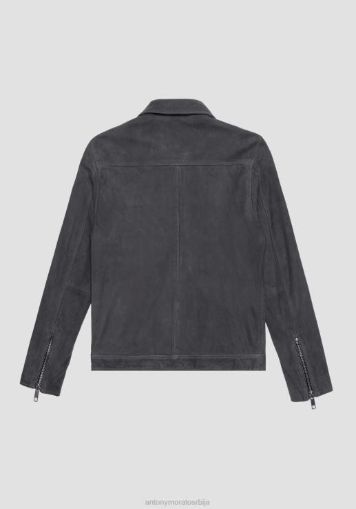 Antony Morato мушкарци Слим-Фит оригинална кожна јакна 9074 одећу D6D062