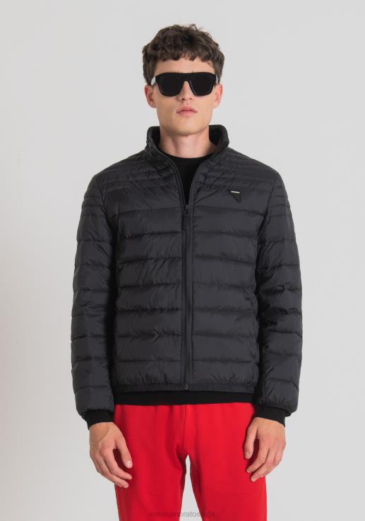 Antony Morato мушкарци танка јакна са сорона аура еколошком подставом црн одећу D6D0610