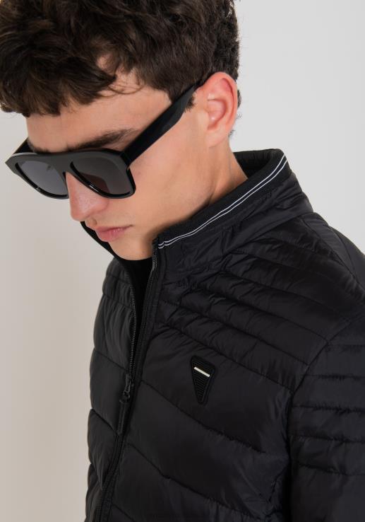 Antony Morato мушкарци танка јакна са сорона аура еколошком подставом црн одећу D6D0610