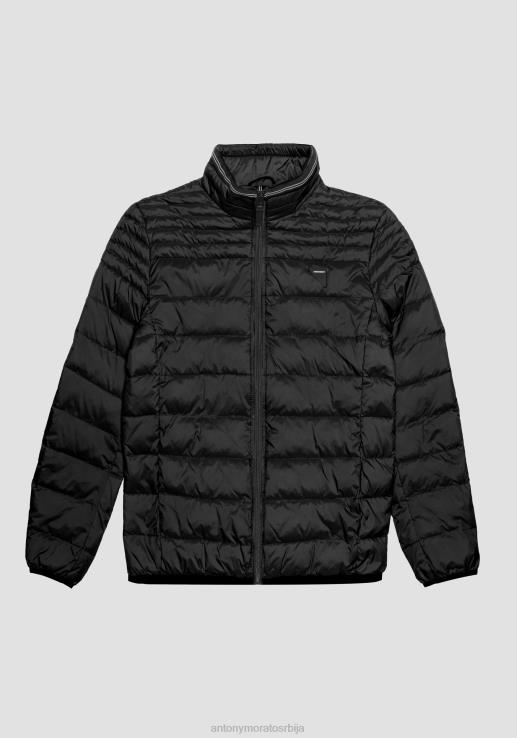 Antony Morato мушкарци танка јакна са сорона аура еколошком подставом црн одећу D6D0610