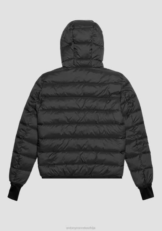 Antony Morato мушкарци најлонска јакна регуларног кроја са еколошки прихватљивом подставом Сорона аура црн одећу D6D0611