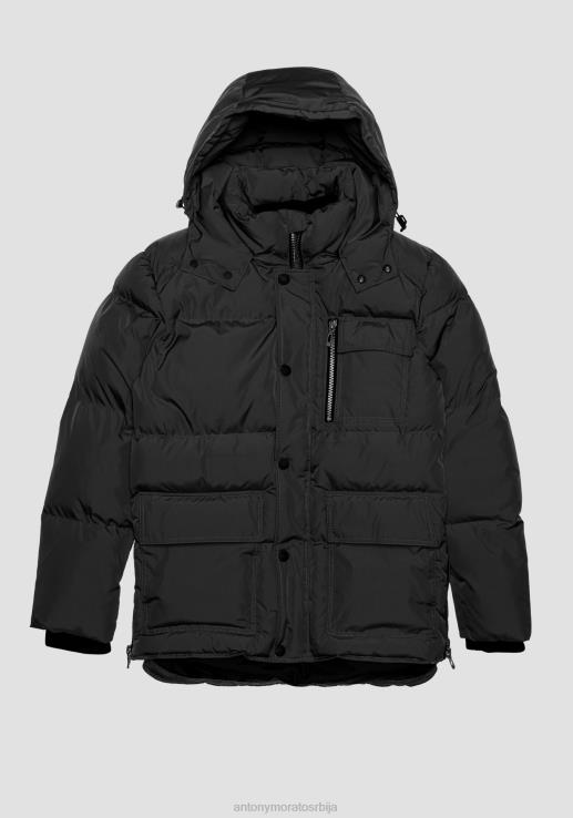 Antony Morato мушкарци осло јакна регуларног кроја од техничке тканине са подставом сорона аура црн одећу D6D0616