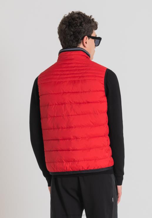 Antony Morato мушкарци најлонска јакна без рукава са сорона аура еко подставом црвена одећу D6D0623