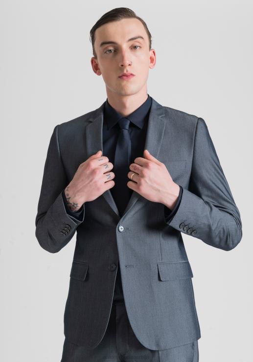 Antony Morato мушкарци бонние слим-фит јакна од растезљиве вискозне тканине светло плава одећу D6D0627