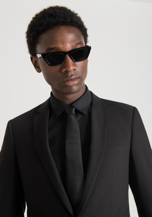 Antony Morato мушкарци бонние слим фит јакна од растезљиве вискозне тканине црн одећу D6D0635