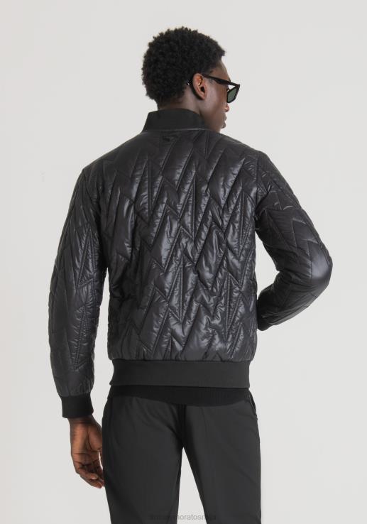 Antony Morato мушкарци јакна регуларног кроја са геометријским дизајном и подставом сорона аура црн одећу D6D065