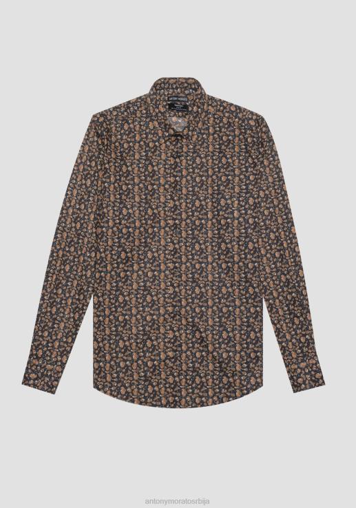 Antony Morato мушкарци наполи слим фит кошуља од меког штампаног памука 2098 одећу D6D06129