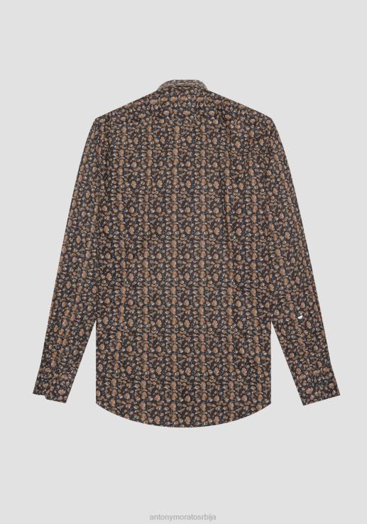 Antony Morato мушкарци наполи слим фит кошуља од меког штампаног памука 2098 одећу D6D06129