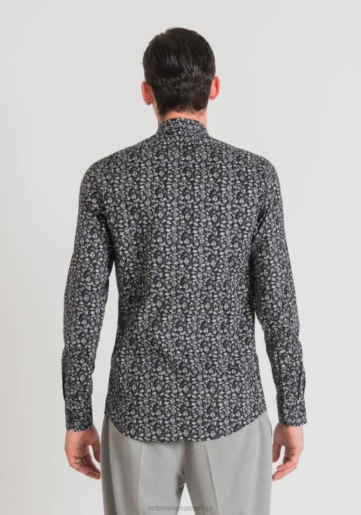 Antony Morato мушкарци наполи слим фит кошуља од меког штампаног памука 9074 одећу D6D06112