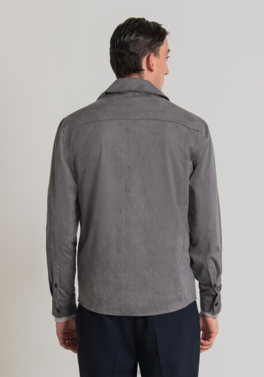 Antony Morato мушкарци обична кошуља равног кроја од растезљиве тканине са ефектом антилоп 9074 одећу D6D06133