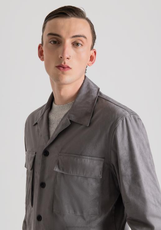 Antony Morato мушкарци обична кошуља равног кроја од растезљиве тканине са ефектом антилоп 9074 одећу D6D06133