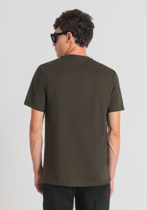 Antony Morato мушкарци мајица стандардног кроја од 100% памука са флоцк принтом 4075 одећу D6D06147