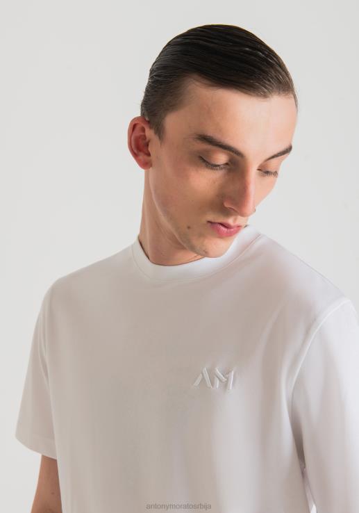 Antony Morato мушкарци оверсизе мајица од 100% памука са везеним логом бео одећу D6D06152