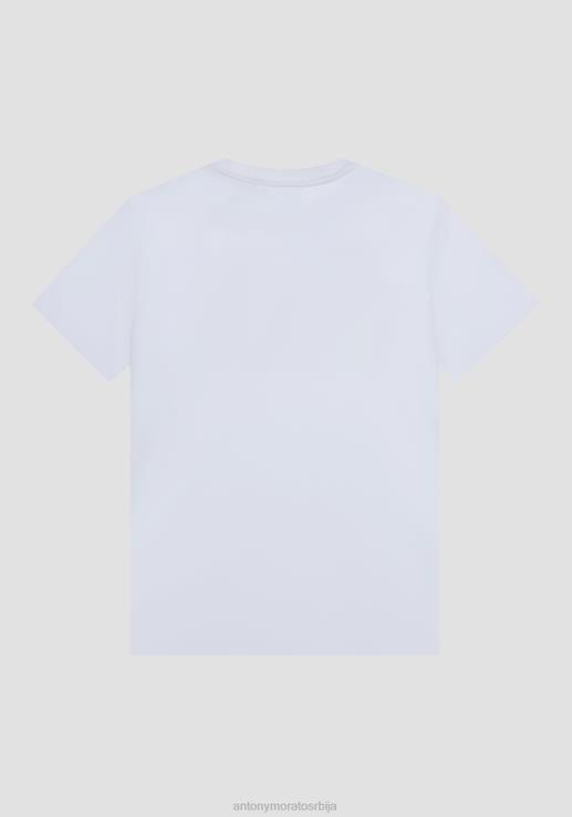 Antony Morato мушкарци Слим фит мајица од 100% памука са логом бео одећу D6D06163