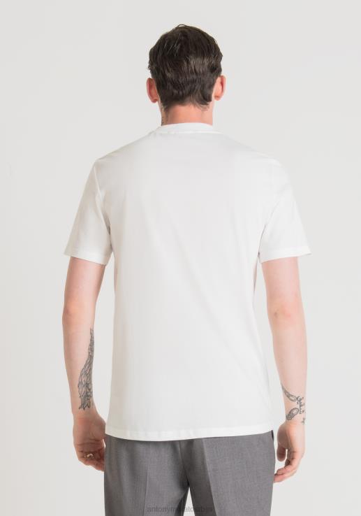 Antony Morato мушкарци мајица стандардног кроја од 100% меког памука са принтом пантера крем одећу D6D06199