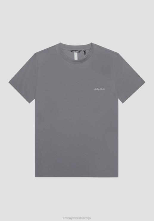 Antony Morato мушкарци мајица стандардног кроја од одрживе вискозе са штампом логотипа 9074 одећу D6D06142