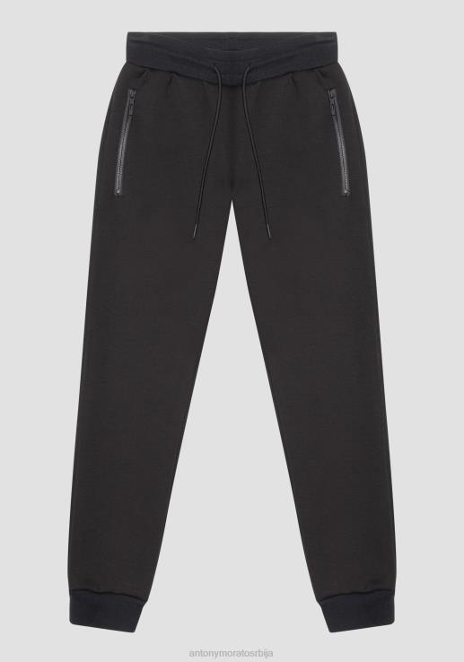 Antony Morato мушкарци уске тренирке од мешавине вискозе растезљиве за роњење црн одећу D6D06219