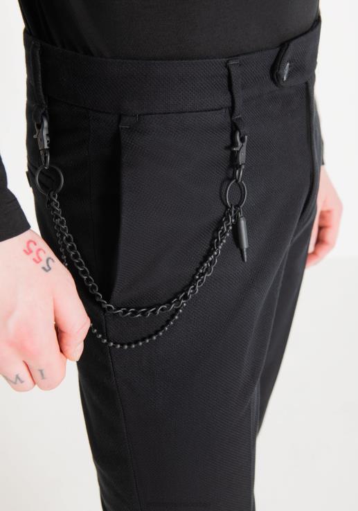 Antony Morato мушкарци јаггер панталоне у облику шаргарепе од тканог растегљивог памука црн одећу D6D06231