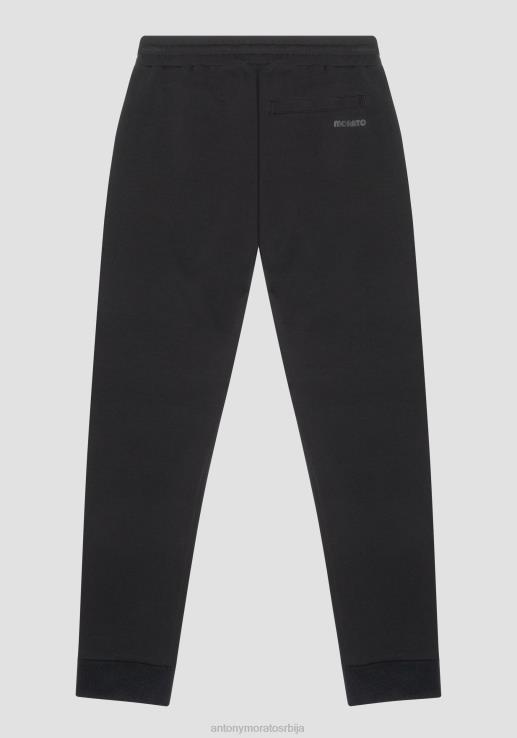 Antony Morato мушкарци Супер слим панталоне од тканине од мешавине памука са контрастом у најлонском шиозу црн одећу D6D06238
