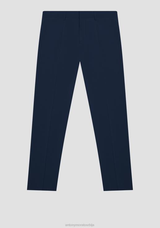 Antony Morato мушкарци бонние слим фит панталоне од растегљиве вискозне мешавине плаво мастило одећу D6D06259