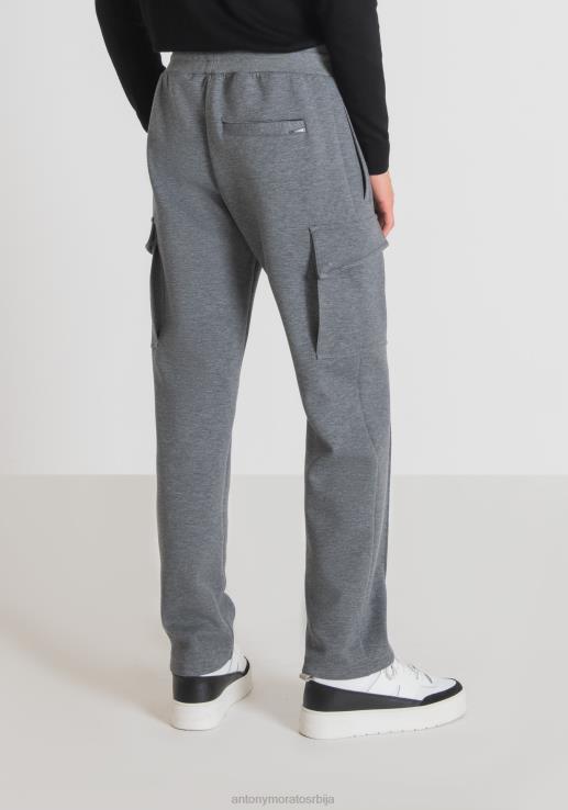 Antony Morato мушкарци тренирке регуларног кроја у растезљивој мешавини вискозе средње сиви меланж одећу D6D06265