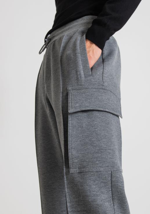 Antony Morato мушкарци тренирке регуларног кроја у растезљивој мешавини вискозе средње сиви меланж одећу D6D06265