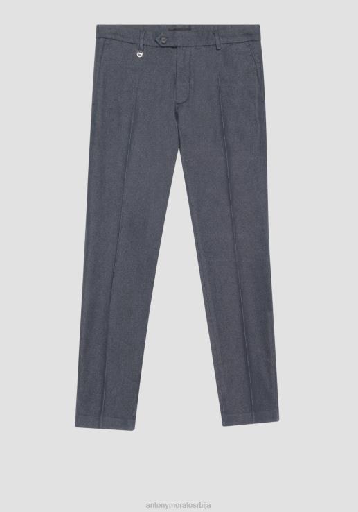 Antony Morato мушкарци Бриан памучне панталоне са ефектом растезљивог тексаса уске панталоне светло плава одећу D6D06268