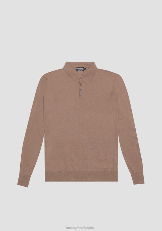 Antony Morato мушкарци поло мајица регуларног кроја од меке тканине од мешавине вуне 2101 одећу D6D0687